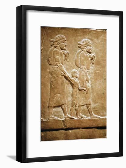 Assyrian relief of refugees. Artist: Unknown-Unknown-Framed Giclee Print