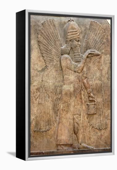 Assyrian Relief of Winged Genie-null-Framed Premier Image Canvas