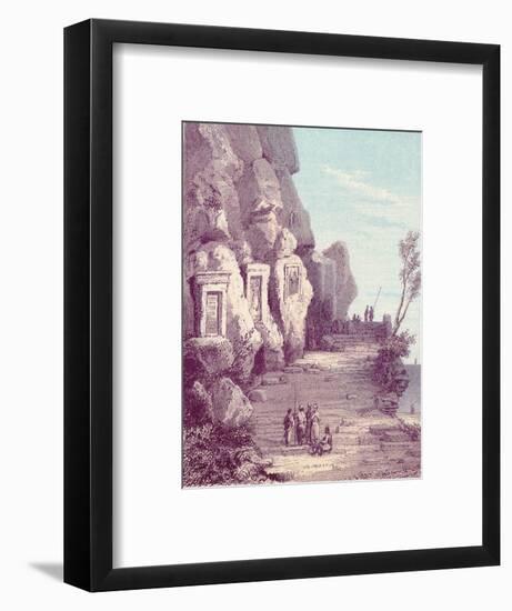 'Assyrian Scuplture at the Nahr El Kelb or Dog River', c19th century-Unknown-Framed Giclee Print