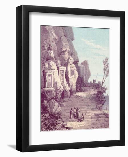 'Assyrian Scuplture at the Nahr El Kelb or Dog River', c19th century-Unknown-Framed Giclee Print