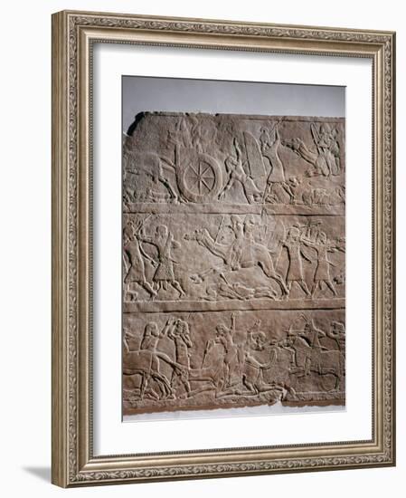 Assyrian Troops of King Ashurbanipal take Asian Territories-null-Framed Photographic Print