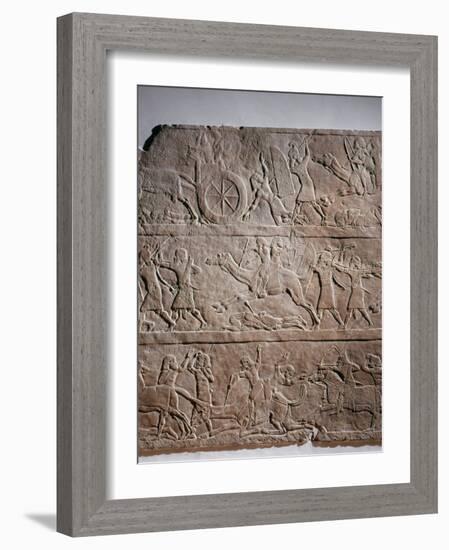 Assyrian Troops of King Ashurbanipal take Asian Territories-null-Framed Photographic Print