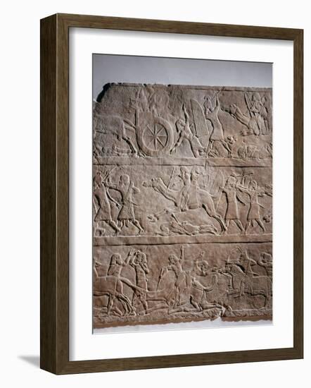 Assyrian Troops of King Ashurbanipal take Asian Territories-null-Framed Photographic Print