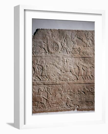 Assyrian Troops of King Ashurbanipal take Asian Territories-null-Framed Photographic Print