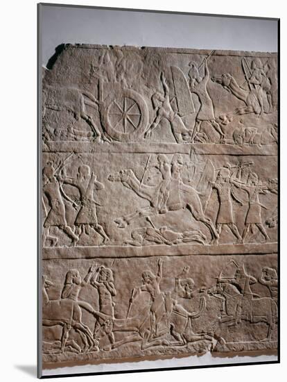 Assyrian Troops of King Ashurbanipal take Asian Territories-null-Mounted Photographic Print