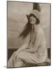 Asta Nielsen Danish Actress of Stage and Screen Wearing a Cloche Hat with an Enormous Feather-null-Mounted Photographic Print