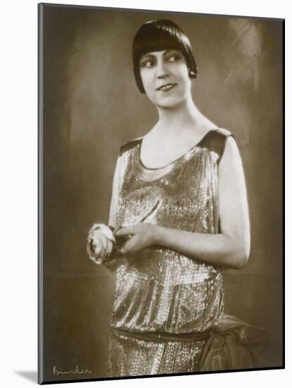 Asta Nielsen Danish Actress of Stage and Screen-null-Mounted Photographic Print