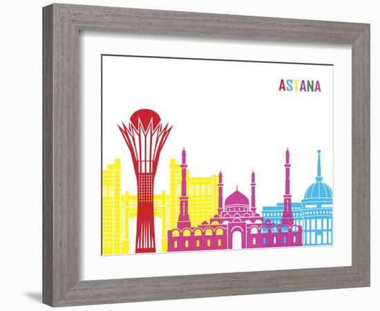 Astana Skyline Pop-paulrommer-Framed Art Print