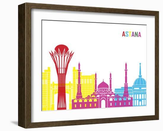 Astana Skyline Pop-paulrommer-Framed Art Print