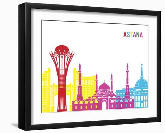 Astana Skyline Pop-paulrommer-Framed Art Print