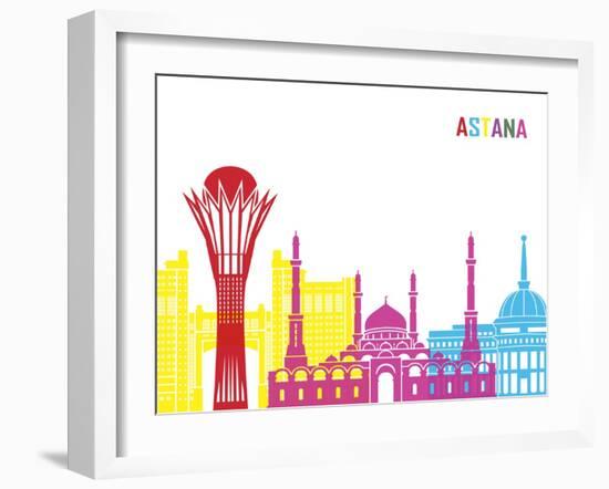 Astana Skyline Pop-paulrommer-Framed Art Print