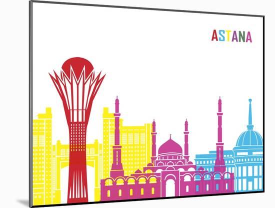 Astana Skyline Pop-paulrommer-Mounted Art Print