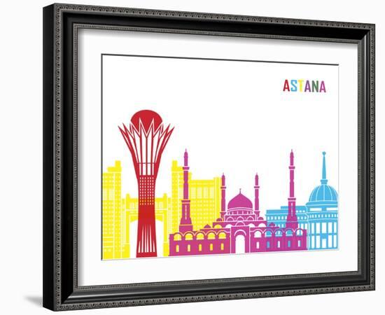 Astana Skyline Pop-paulrommer-Framed Art Print