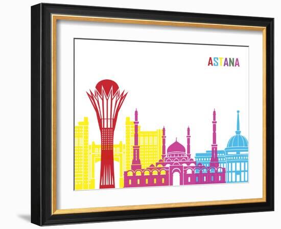 Astana Skyline Pop-paulrommer-Framed Art Print