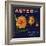 Aster Brand - San Bernardino, California - Citrus Crate Label-Lantern Press-Framed Art Print