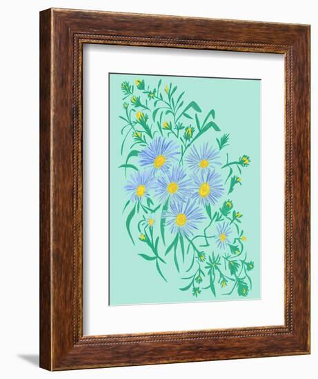 Aster Flowers-Cody Alice Moore-Framed Art Print