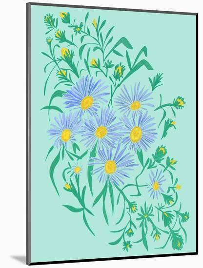 Aster Flowers-Cody Alice Moore-Mounted Art Print