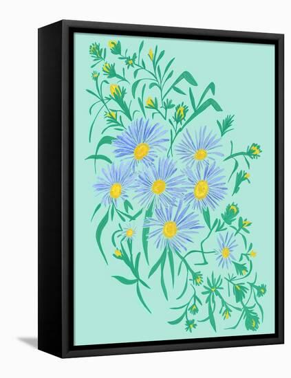 Aster Flowers-Cody Alice Moore-Framed Stretched Canvas