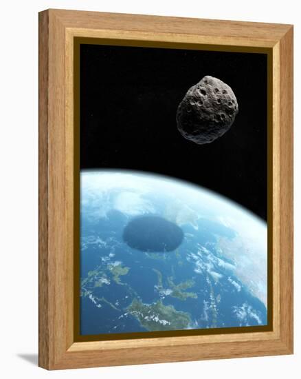 Asteroid Approaching Earth, Artwork-null-Framed Premier Image Canvas