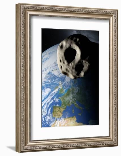 Asteroid Approaching Earth-null-Framed Photographic Print