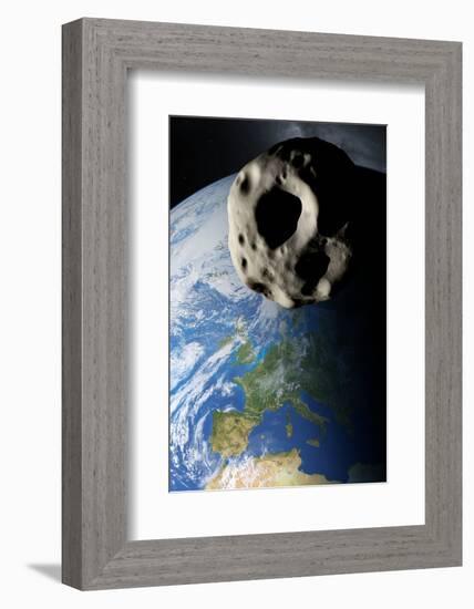 Asteroid Approaching Earth-null-Framed Photographic Print