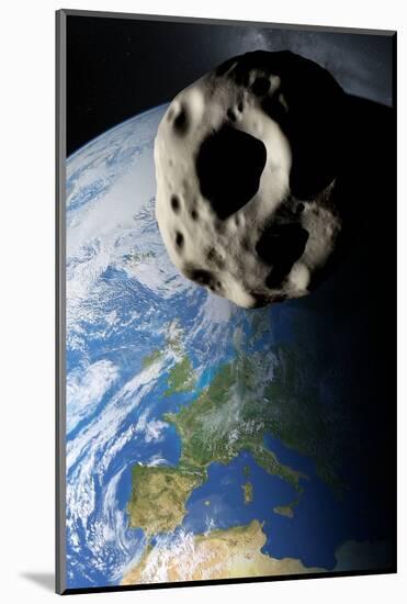 Asteroid Approaching Earth-null-Mounted Photographic Print