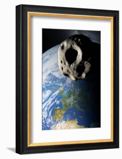 Asteroid Approaching Earth-null-Framed Photographic Print