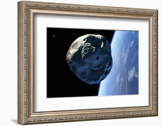 Asteroid Approaching Earth-null-Framed Photographic Print