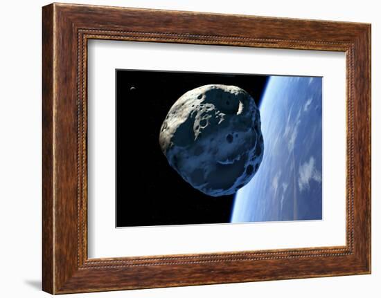 Asteroid Approaching Earth-null-Framed Photographic Print