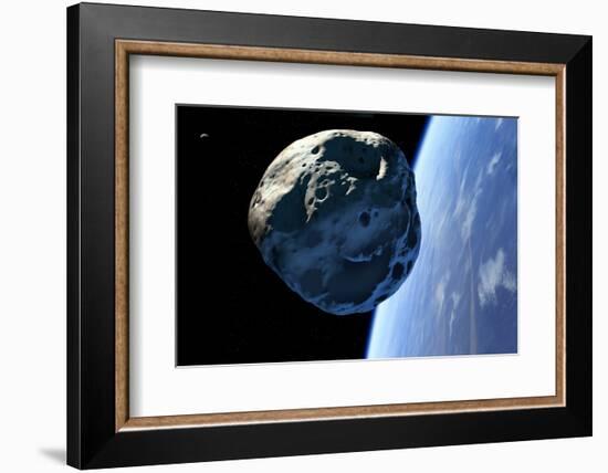 Asteroid Approaching Earth-null-Framed Photographic Print