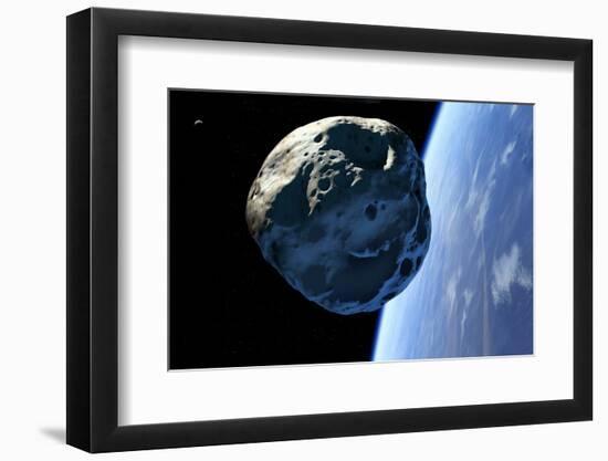 Asteroid Approaching Earth-null-Framed Photographic Print