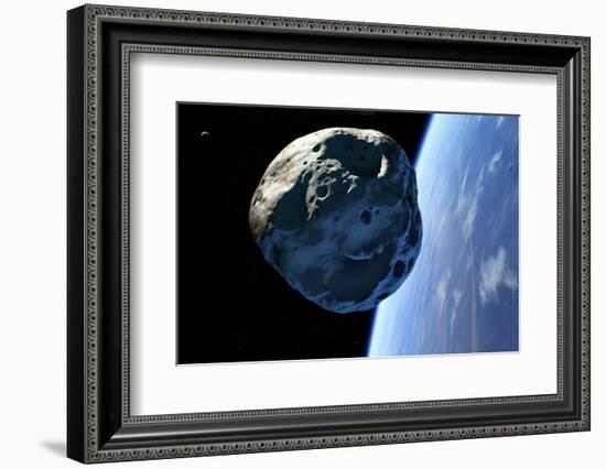 Asteroid Approaching Earth-null-Framed Photographic Print