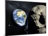 Asteroid Approaching Earth-null-Mounted Photographic Print