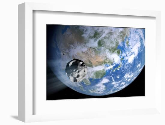 Asteroid Approaching Earth-null-Framed Photographic Print