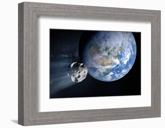 Asteroid Approaching Earth-null-Framed Photographic Print