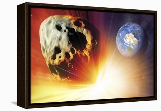 Asteroid Deflection Using Nuclear Explosion-null-Framed Premier Image Canvas