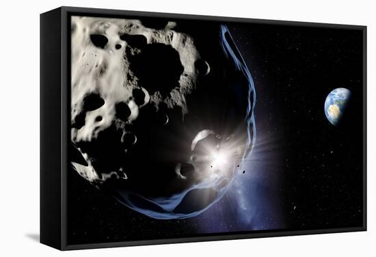 Asteroid Impact, Artwork-Detlev Van Ravenswaay-Framed Premier Image Canvas