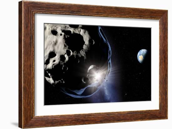 Asteroid Impact, Artwork-Detlev Van Ravenswaay-Framed Photographic Print