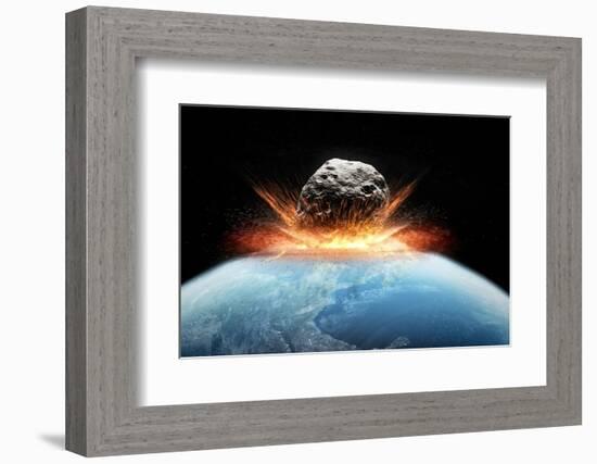 Asteroid Impact, Artwork-null-Framed Photographic Print