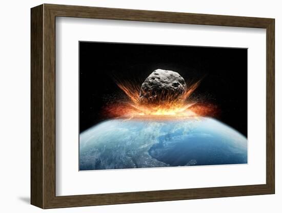 Asteroid Impact, Artwork-null-Framed Photographic Print