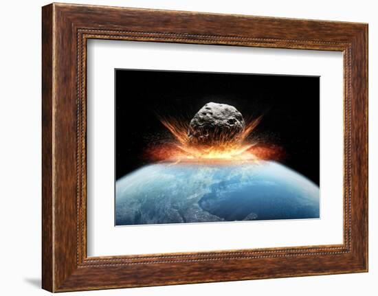 Asteroid Impact, Artwork-null-Framed Photographic Print