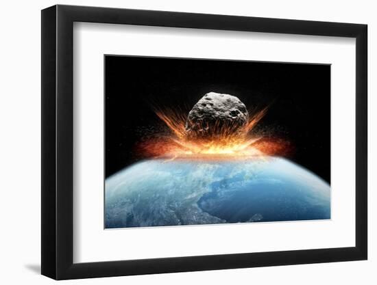 Asteroid Impact, Artwork-null-Framed Photographic Print