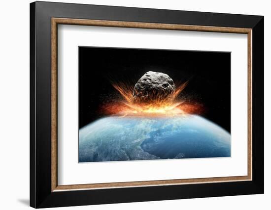 Asteroid Impact, Artwork-null-Framed Photographic Print