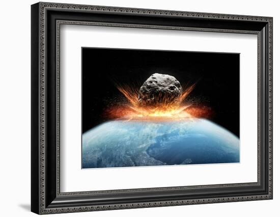 Asteroid Impact, Artwork-null-Framed Photographic Print