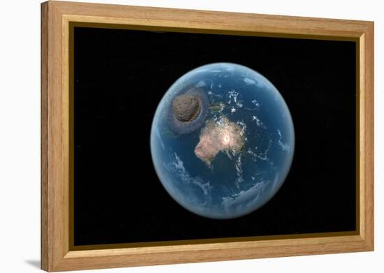 Asteroid Impact, Artwork-null-Framed Premier Image Canvas