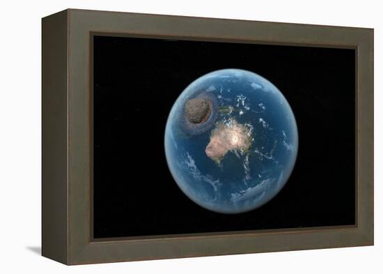 Asteroid Impact, Artwork-null-Framed Premier Image Canvas