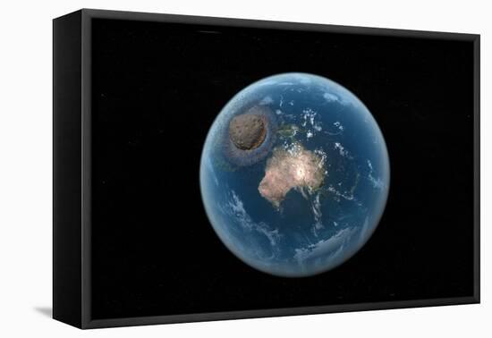 Asteroid Impact, Artwork-null-Framed Premier Image Canvas