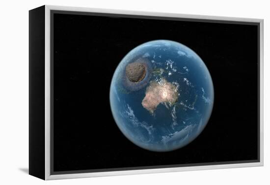 Asteroid Impact, Artwork-null-Framed Premier Image Canvas