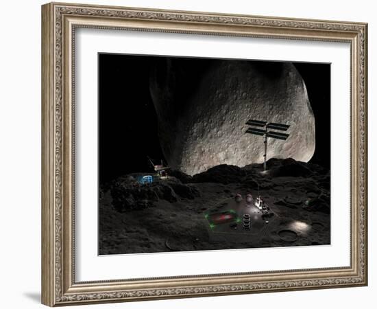 Asteroid Mining Settlement, Artwork-Walter Myers-Framed Photographic Print