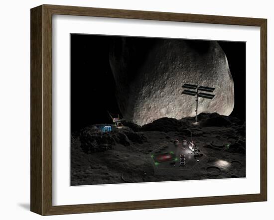 Asteroid Mining Settlement, Artwork-Walter Myers-Framed Photographic Print